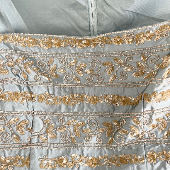 Naeem Khan 100% Silk Beaded Top Blouse Romantic Whimsigoth Medieval Renaissance - Picture 6 of 10